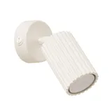 Beige GU10 wall lamp with switch for bedroom, KARBON series