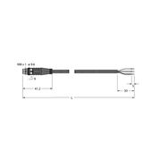 Actuator and Sensor Cable, PUR Connection Cable   PSG3M-5/TXG