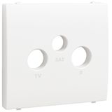 COVER PLATE FOR R-TV-SAT SOCKETS WHITE