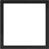 Spacer ring for central plate/piece 50 x 50 mm, A.x/C.x night black glazing.