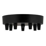 Ceiling Cup Metal Black Multi-Cord 7