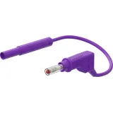 Measuring lead with (4 mm lamella plug, straight) to (4 mm lamella plug, straight), 1 m, purple, PVC, 1.0 mm², CAT II, 66.1048-10026
