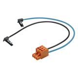 BKE voltage tap, universZ, 460mm, black/blue, plug-socket, 1 piece