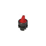 Illuminated short handle selector, 2 positions red with marking