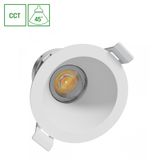 FIALE CORE COMPLETE DOWNLIGHT 7W CCT 230V 45DEG IP20 FI90X85MM WHITE ROUND