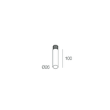 MINITUBE F8: DIFFUSORE OPALE L=100MM