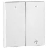 DOUBLE ROCKER F/ TWO-WAY SWITCH FAN WHITE