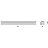 STR.SQ.ING+L 800 FLUSH-MOUNTED BOX (842mm)