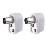 IEC Aerial Connector female, push type, angle
