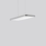 TRIONA rectangle, 52 W, 6400 lm, 830, silver, DALI Pendant luminaires,