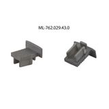 End cap without hole for HV, gray color, 1 pc