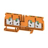 Feed-through terminal block, SNAP IN, orange, 6 mm², 41 A, 1000 V, Num