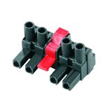 PCB plug-in connector, female plug, 7.62 mm, Number of poles: 6, 180°, Clamping yoke connection, Clamping range, max. : 4 mm², Box