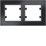 Plaque 2P Yellow. - noir verre