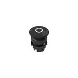 Spring-return black mushroom pushbutton with marking