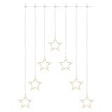 LED Christmas curtain – 7 stars, 67x125 cm, indoor, warm white