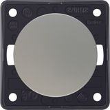 On/off switch 2pole imprint "0", Integro - Design Flow/Pure, chr m, la