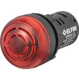 Buzzer with flashing led beacon, 24 V AC-DC