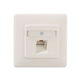 ClassEA iso U 1-fach-Steckdose, ungeschirmt, reinweiß (ähnlich RAL 9010), mit Spreizkrallen