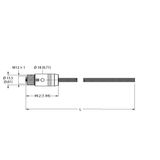 Supply Cable - M12 Power Connection Cable   RKS54PLB-4/TXG