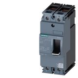 circuit breaker 3VA1 IEC Frame 160 breaking capacity class N Icu=25 kA @ 415 V 2-pole, line protection TM210, FTFM, In=16 A overload  3VA1196-3ED26-0BA0