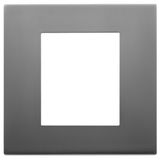 Plate 2M BS metal satin inox
