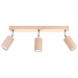 CEILING LAMP BERG 3 NATURAL WOOD GU10 3X40W IP20