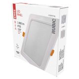 LED recessed luminaire RUBIC, square, white, 18W, neutral white