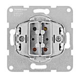 Two-gang one-way switch insert, screw clamps