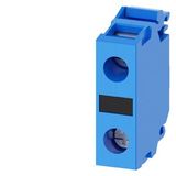Support terminal, blue, screw terminal, for front plate mounting