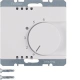 Thermostat, change-over contact, centre plate, arsys, p. white glossy