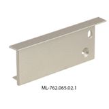 End cap with hole for AT, right, silver color, 1pc