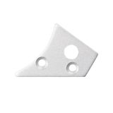End cap with hole for NK, silver color, 1 pc