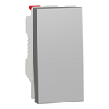 Switch, New Unica, 1-pole 1-way, 10AX, 1 module, screwless terminals, painted, IP4X, aluminium