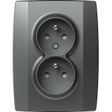 SOCKET FRENCH DOUBLE 2P+E 16A 250V~ AT 4417072