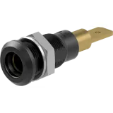 4 mm socket, plug-in connection, mounting Ø 8.1 mm, black, 64.3040-21
