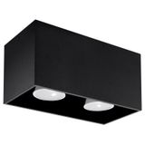 SPOT QUAD MAXI BLACK GU10 2X40W IP20