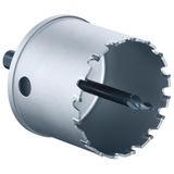 Tool hardened metal cutter Ø 74 mm for sheet metal boarding, cut depth 60mm