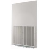 XTSZFFPV42-W1200 Front plate (section high), ventilated, W=1200mm, IP42, grey