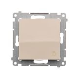 Light push button, (module), 10AX, quick connection, cream white/electro white