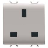 BRITISH STANDARD SOCKET-OUTLET 250V ac - 2P+E 13A - 2 GANG - NATURAL SATIN BEIGE - CHORUSMART