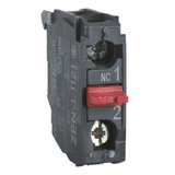 Contact block, Harmony XAL, XAPS, single contact, silver alloy, rear mounting, screw clamp terminal, 1NC