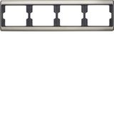Frame 4gang horizontal Arsys stainless steel