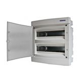 Flush-mounted enclosure 2-rows, 36MW, for partition wall