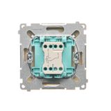 Touch panel 2 modules, Modul 1: 1 touch field, Module 2: 2 horizontal touch fields, Fixing: horizontal, White pearl