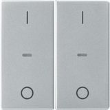 Cover pb module 2g lenses imprint "0-1", KNX - Q.1/Q.3/Q.7, alu velvet