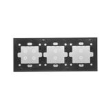 Double intermediate switch with indicator LED light, 10AX, black