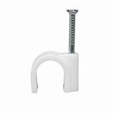 Round cable cleat White 10 mm (100 pcs.)