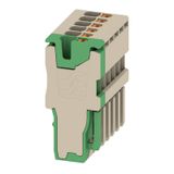 Plug, 1.5 mm², 500 V, 17.5 A, Number of poles: 6, dark beige