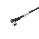 Sensor/actuator line, One end without connector, M8, Number of poles : 3, 3 m, Socket, angled, Shielded: Yes, LED: No, Sheath material: PUR, Halogen: No